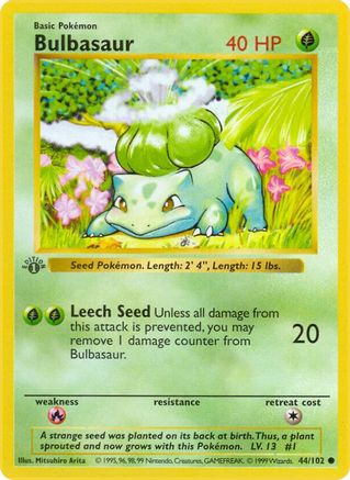 Bulbasaur - Pokémon TCG - Grass Type