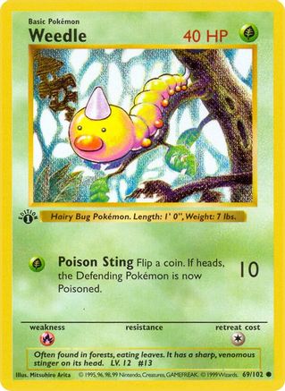 Base Set (Shadowless) Weedle #069