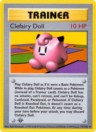 Details about   Pokemon Prism Sticker Card Base Set Clefairy Doll Trainer 