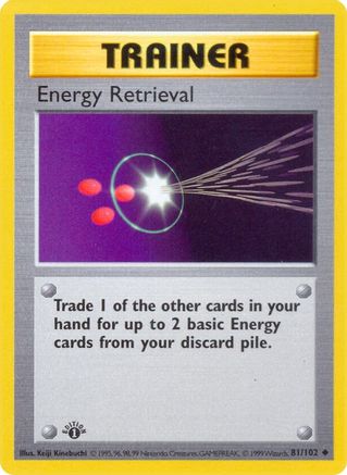 Base Set (Shadowless) Energy Retrieval #081