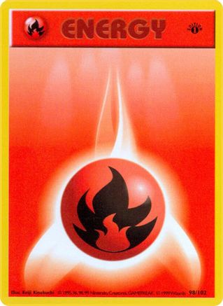 Base Set (Shadowless) Fire Energy #098