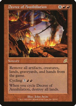 Foil 1x MTG Scourge Decree of Pain English Moderate Play 