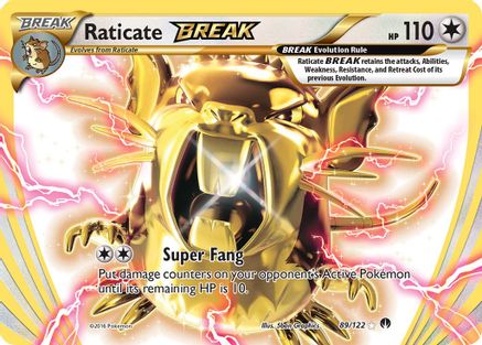 Raticate 88/122   X&Y Break Point   Rare    Mint/NM Pokemon
