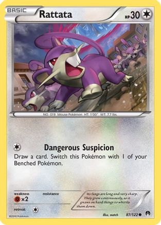 XY - BREAKpoint Rattata #87