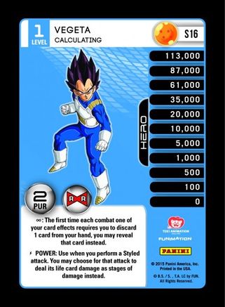 Vegeta - Calculating (High Tech Foil) - Panini: Evolution - Dragon Ball ...