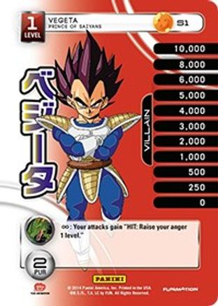 Vegeta - Prince of Saiyans (Rainbow Parallel Foil) - Panini: Set 1 - Dragon  Ball Z TCG