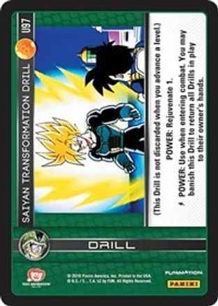 Saiyan Transformation Drill - Panini: Perfection - Dragon Ball Z TCG