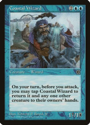 Coastal Wizard - Portal Second Age - Magic: The Gathering