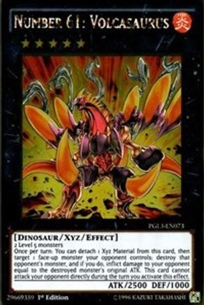 Number 61: Volcasaurus - Premium Gold: Infinite Gold - YuGiOh