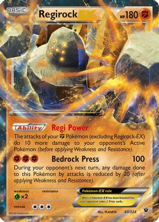 XY - Fates Collide Regirock EX #43
