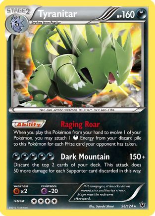 XY - Fates Collide Tyranitar #56