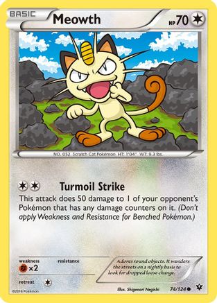 XY - Fates Collide Meowth #74