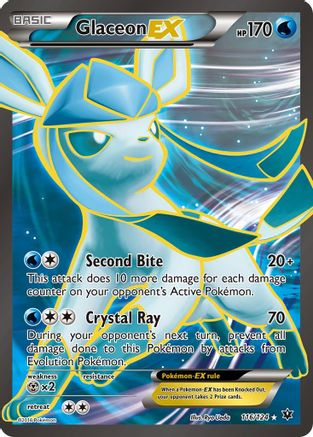 XY - Fates Collide Glaceon EX (Full Art) #116