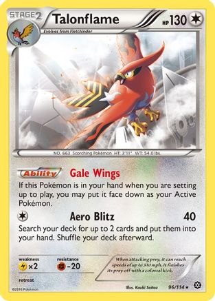 XY - Steam Siege Talonflame #96