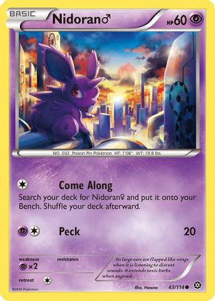 XY - Steam Siege Nidoran M #43