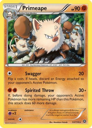 XY - Steam Siege Primeape #53
