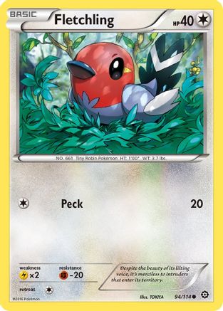 XY - Steam Siege Fletchling #94