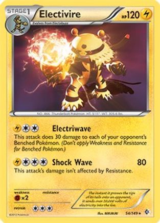 Deck Exclusives Electivire - 54/149 (BW Boundaries Crossed) #054