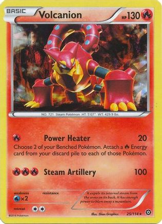 Volcanion - 25/114 (Cracked Ice Holo) - Deck Exclusives - Pokemon