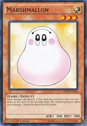 Carta Yu-Gi-Oh! Marshmallon (LDK2-ENY20) - Legendary Decks II, 1ª Edición, Común