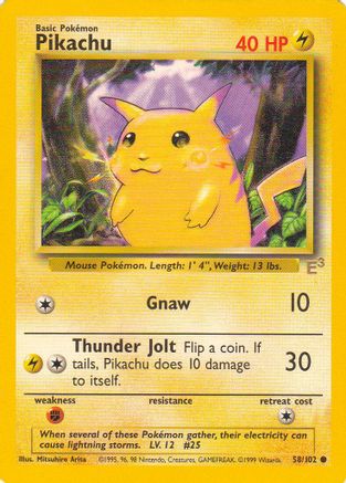 Miscellaneous Cards & Products Pikachu - 58/102 (E3 Stamped) #058