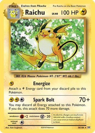 XY - Evolutions Raichu #36