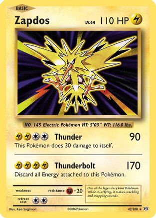 Zapdos Giant Pokemon Card Print -  Norway