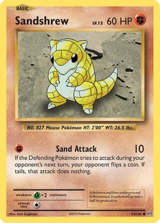 XY - Evolutions Sandshrew #54