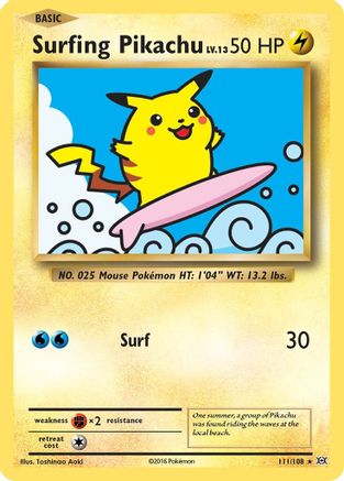XY - Evolutions Surfing Pikachu #111