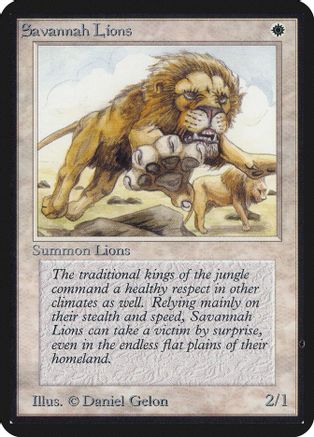 Savannah Lions - Alpha Edition - Magic: The Gathering