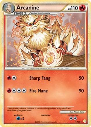 Deck Exclusives Arcanine - 1/123 (HeartGold & SoulSilver) #001