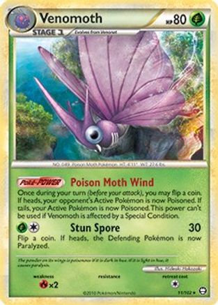 Deck Exclusives Venomoth - 11/102 (HGSS Triumphant) #011