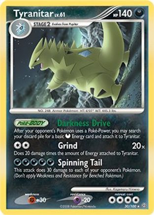 Deck Exclusives Tyranitar - 30/100 (DP Stormfront) #030