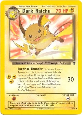 Deck Exclusives Dark Raichu - 7/110 (WotC Legendary Collection) #007