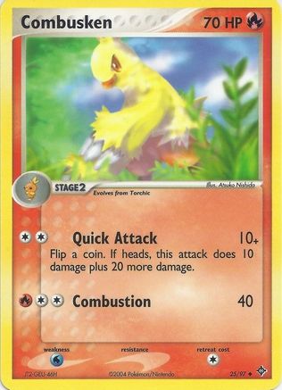 Combusken 25 EX Battle Stadium Pokémon card