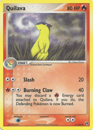 Quilava 51 EX Battle Stadium Pokémon card