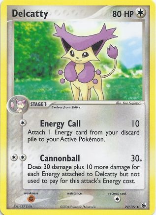 Delcatty 29 EX Battle Stadium Pokémon card