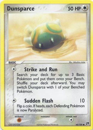 Dunsparce 60 EX Battle Stadium Pokémon card