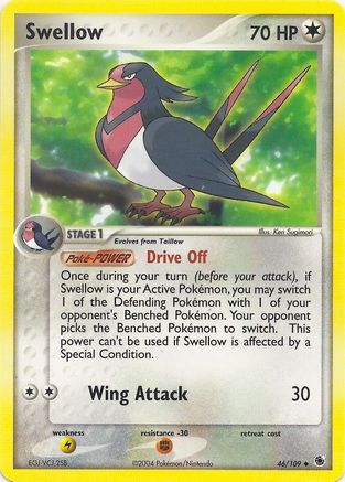 Swellow 46 EX Battle Stadium Pokémon card
