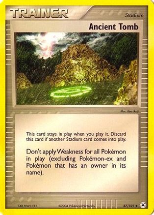 Ancient Tomb 87 EX Battle Stadium Pokémon card