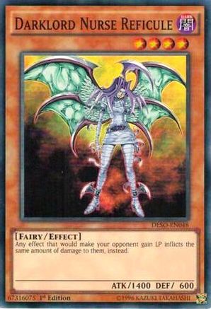 YU-GI-OH! Carta Darklord Nurse Reficule DESO-EN048 1st Edition Super Rare - 2