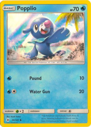 Miscellaneous Cards & Products Popplio - 39/149 (Water Web Holo) #039