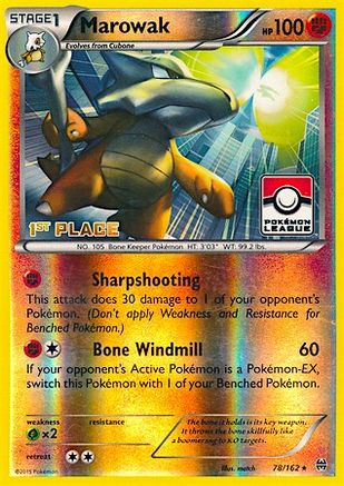 League & Championship Cards Marowak - 78/162 (Pokemon League) [1st Place] #078