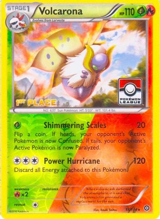 League & Championship Cards Volcarona - 15/114 (Pokemon League) [1st Place] #015