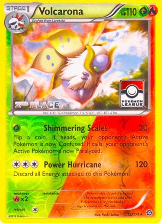 League & Championship Cards Volcarona - 15/114 (Pokemon League) [2nd Place] #015