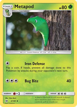 SM Base Set Metapod #2