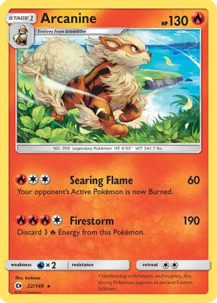 SM Base Set Arcanine #22
