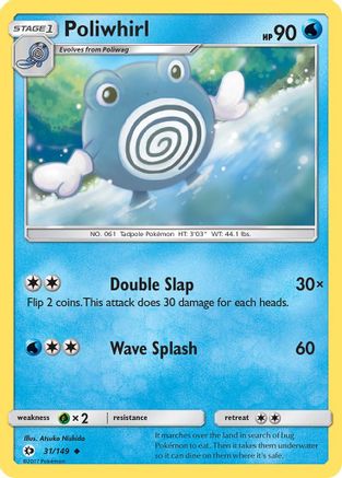 SM Base Set Poliwhirl #31