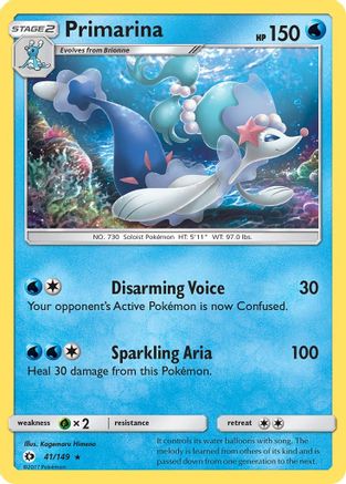 SM Base Set Primarina #41