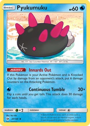 SM Base Set Pyukumuku #47